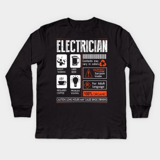 Electrician Kids Long Sleeve T-Shirt